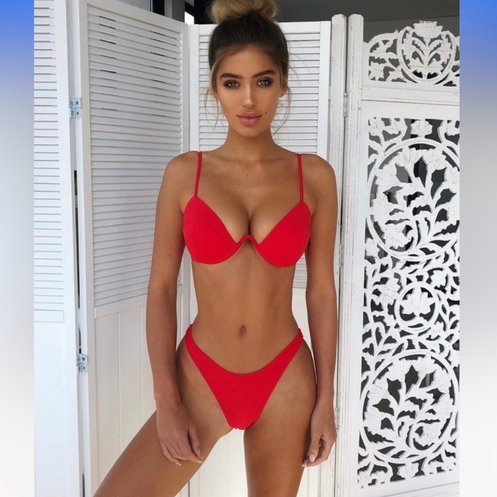 Red underwire swim set | White Fox